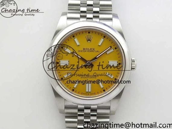 MiroTime 0429 BestValue Oyster Perpetual 41mm 124300 BP Maker Best Edition Yellow Dial on SS Jubilee Bracelet A 2642
